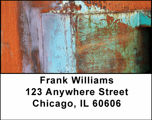 Rusty Metals Address Labels