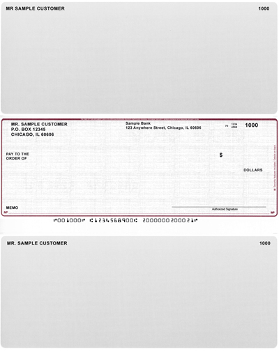 Wall Street Middle Style Voucher Computer Checks