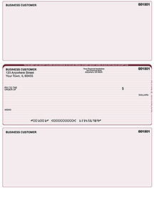 Burgundy Lines Middle Style Voucher Computer Checks