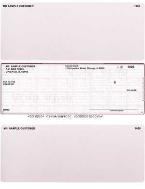 Burgundy Safety Middle Style Voucher Computer Checks