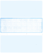Teal Safety Blank Stock for Computer Voucher Checks Middle Style