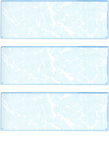 Teal Marble Blank 3 Per Page Laser Checks