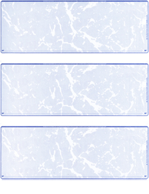 Blue Marble Blank 3 Per Page Laser Checks