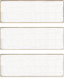 Tan Safety Blank Stock For 3 to a Page Voucher Computer Checks