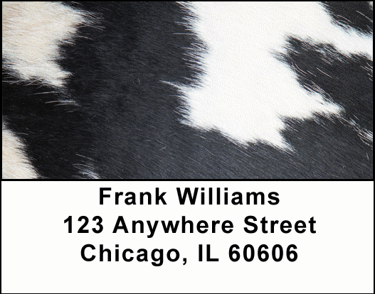 Cow Printes in Black and White Address Labels