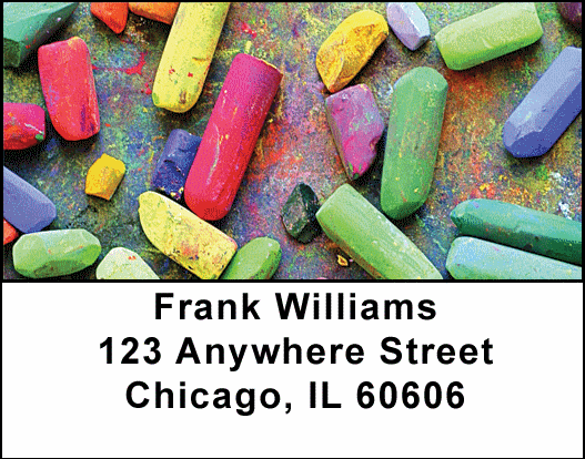 Sidewalk Chalk Address Labels