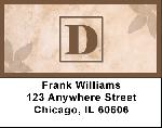 Simplistic Monogram D Address Labels