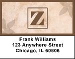 Simplistic Monogram Z Address Labels
