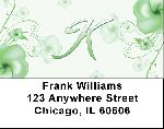Floral Monogram K Address Labels Floral Monogram K Address Labels