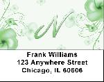 Floral Monogram N Address Labels Floral Monogram N Address Labels
