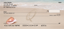 Sand Written Monogram Q Personal Checks