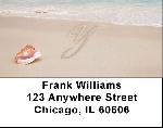 Sand Written Monogram Y Address Labels