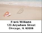 Sand Written Monogram Z Address Labels
