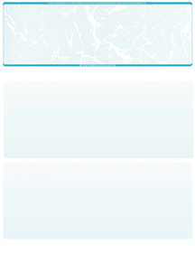 Teal Marble Blank Stock for Computer Voucher Checks Top Style