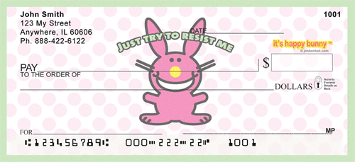 It's Happy Bunny Girly Personal Checks