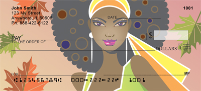 Black Is Beautiful personal checks show off the style and beauty of African American women.