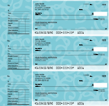 Swirls Designer Deskset Checks