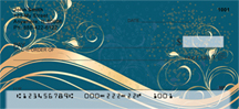 Abstract Black Gold Personal Checks 2