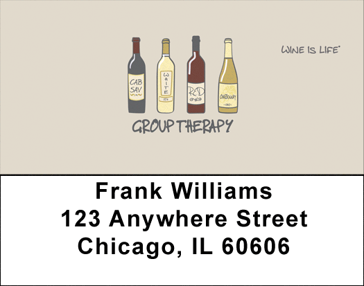 Wrath of Grapes Wine Is Life Address Labels