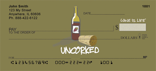 Uncorked Wine Is Life Personal Checks