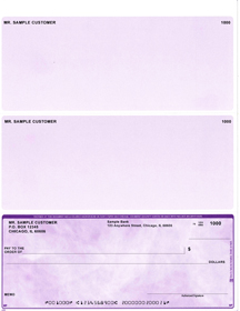 Violet Marble Voucher Checks Bottom Style