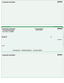 Green Lines Middle Style Voucher Computer Checks