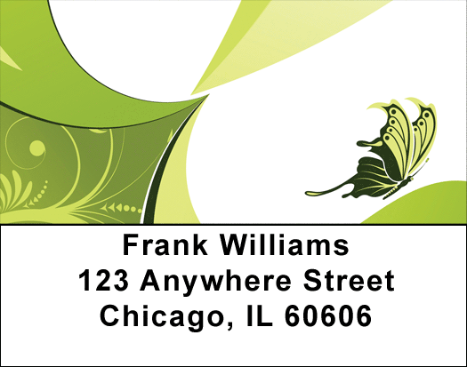 Butterflies Go Green Address Labels