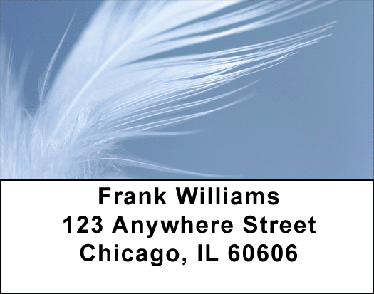 Swan Feathers Address Labels