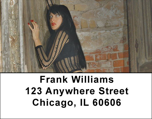 Female Vampire In Gothic Castle Address Labels