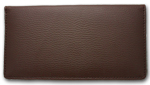 Brown Side Tear Leather Checkbook Cover
