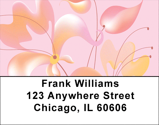Spaced Flowers Address Labels