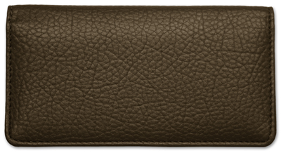 Chocolate Leather Checkbook Cover