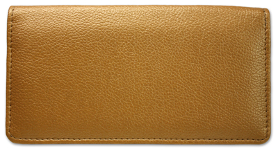 Gold Leather Checkbook Cover