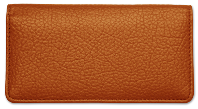 Melon Leather Checkbook Cover