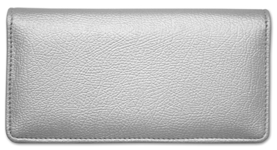 Silver Leather Checkbook Cover