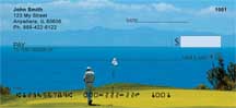 Golfers View Of Catalina Island Personal Checks