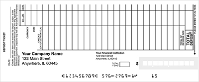Loose Business Deposit Slips Style 1