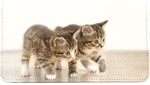 Cute Kittens Leather Checkbook Cover