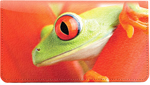 Frogs Leather Checkbook Cover