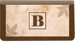Monogram B Leather Checkbook Cover