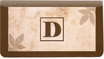 Monogram D Leather Checkbook Cover