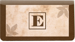 Monogram E Leather Checkbook Cover