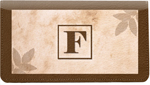 Monogram F Leather Checkbook Cover