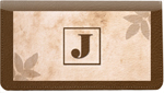 Monogram J Leather Checkbook Cover