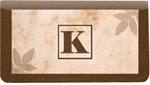 Monogram K Leather Checkbook Cover
