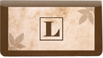 Monogram L Leather Checkbook Cover