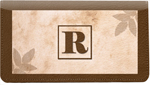 Monogram R Leather Checkbook Cover
