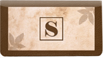 Monogram S Leather Checkbook Cover