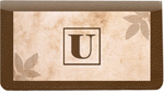 Monogram U Leather Checkbook Cover