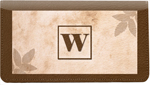Monogram W Leather Checkbook Cover
